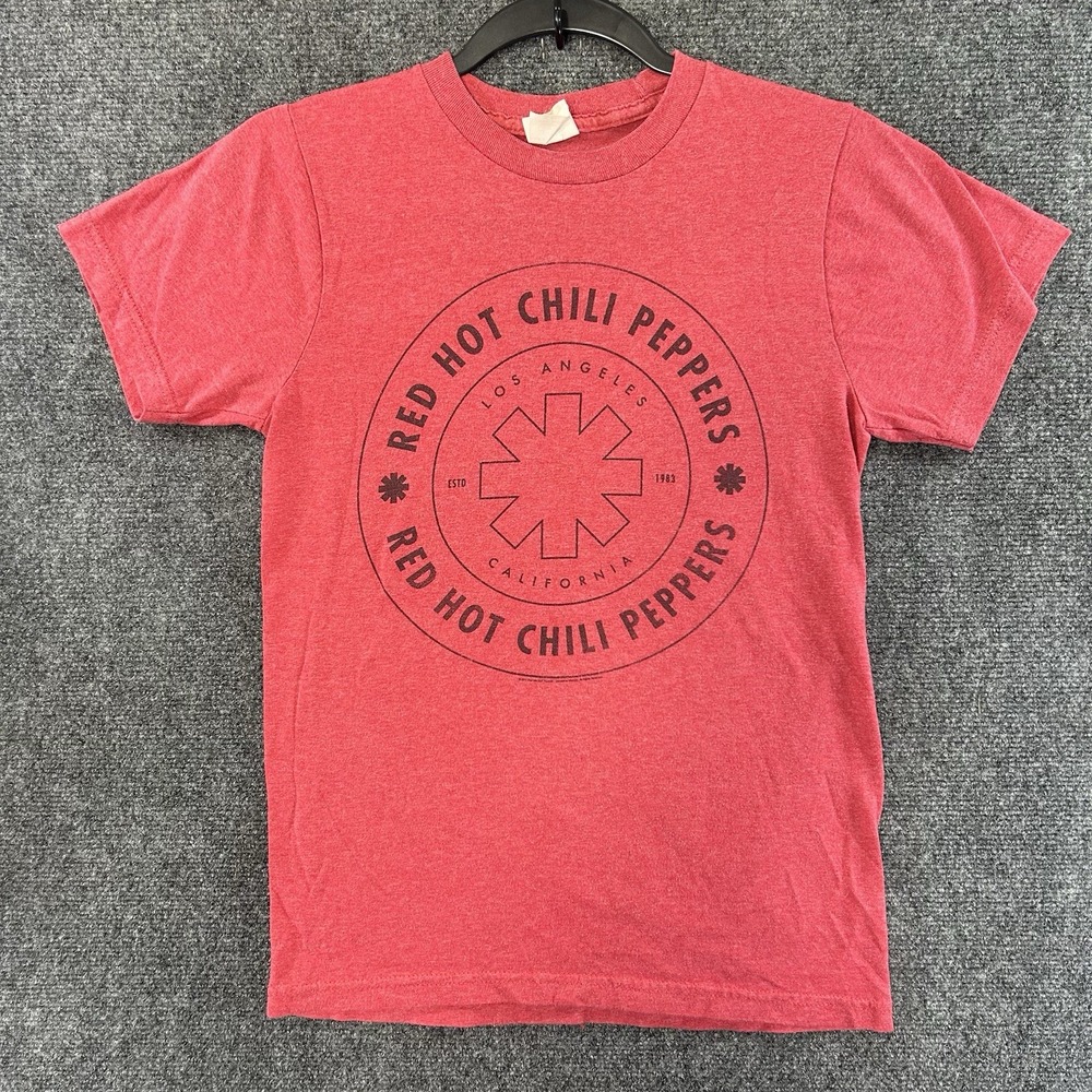 Vintage Red Hot Chili Peppers Red Bay Island Concert T-Shirt Mens XS Band Tee